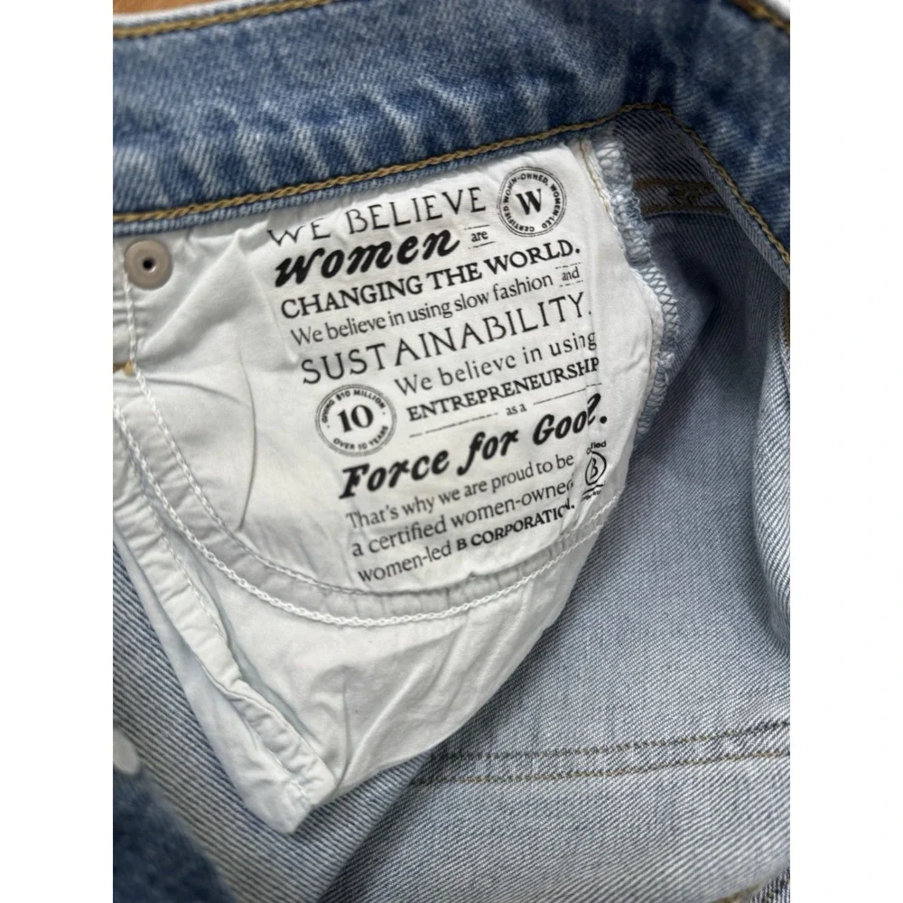 Frank & Eileen Monaghan High Rise Button Fly Raw Hem Jeans Size 26 - Picture 8 of 12